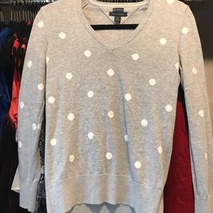 Gray polka dot sweater